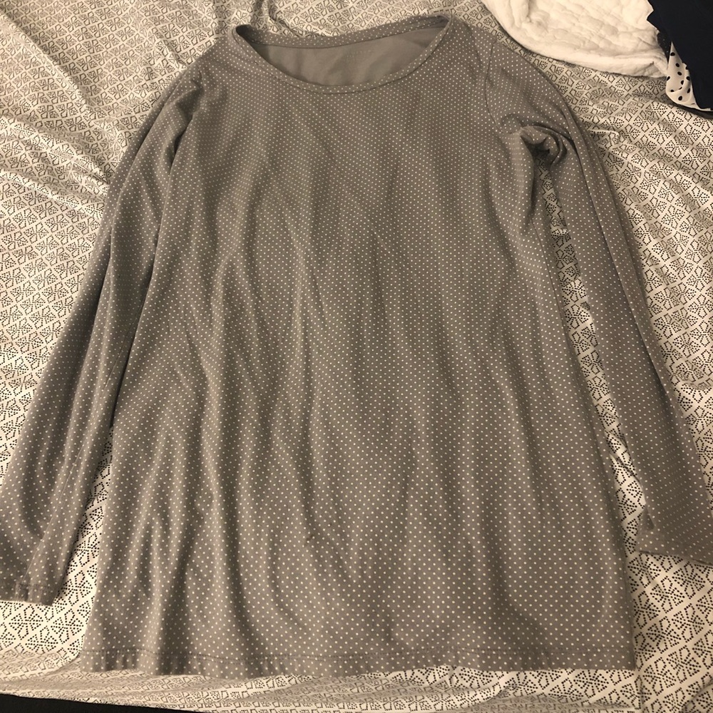Light blue polka dot shirt